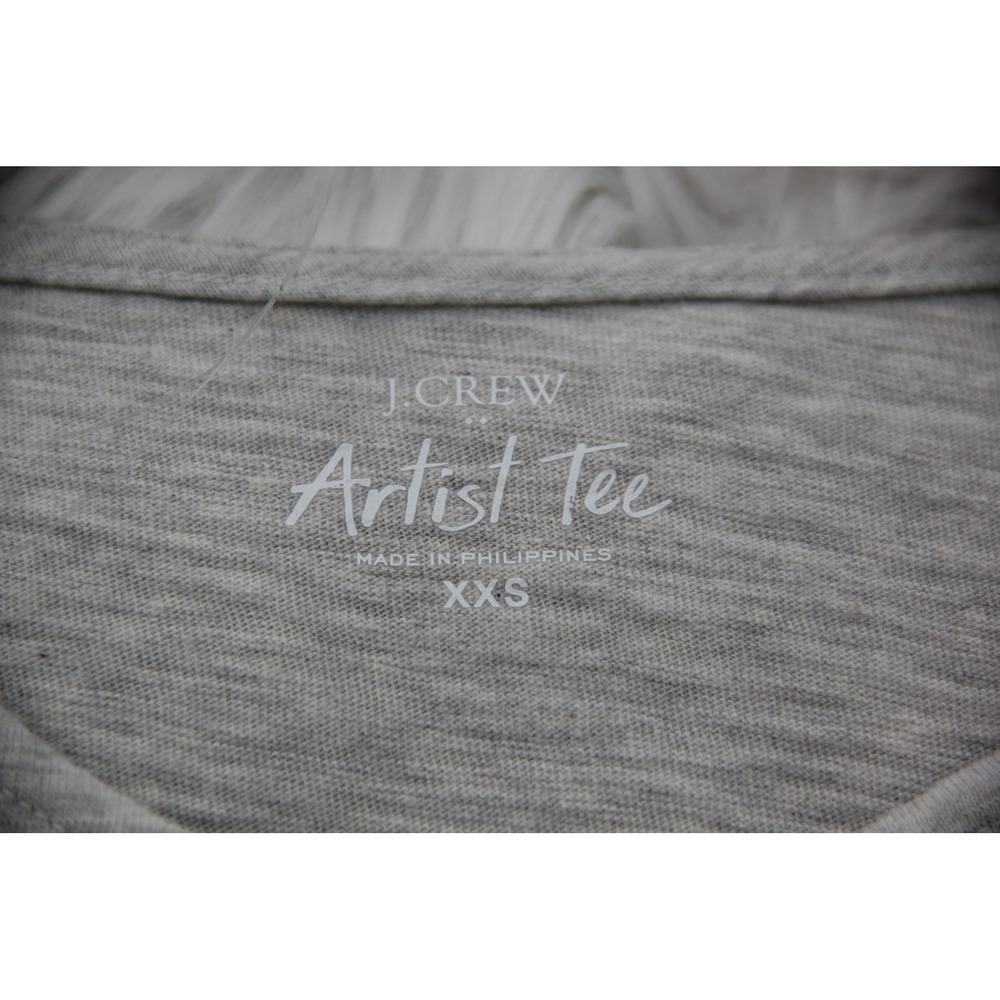 Lot of 3 J.CREW Women's XXS Blue Stripe Gray Black Artist Tee Long Sleeve Shirts - Picture 8 of 11